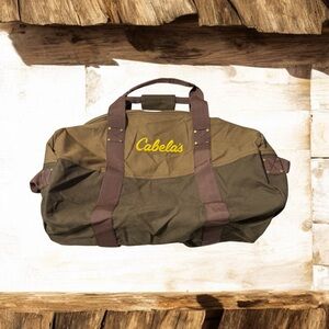 Cabela's Brown and Yellow Duffel Bag green and brown ,
